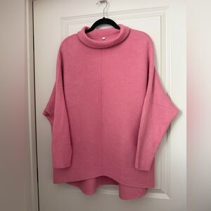 Pink Turtleneck Women's Sweater